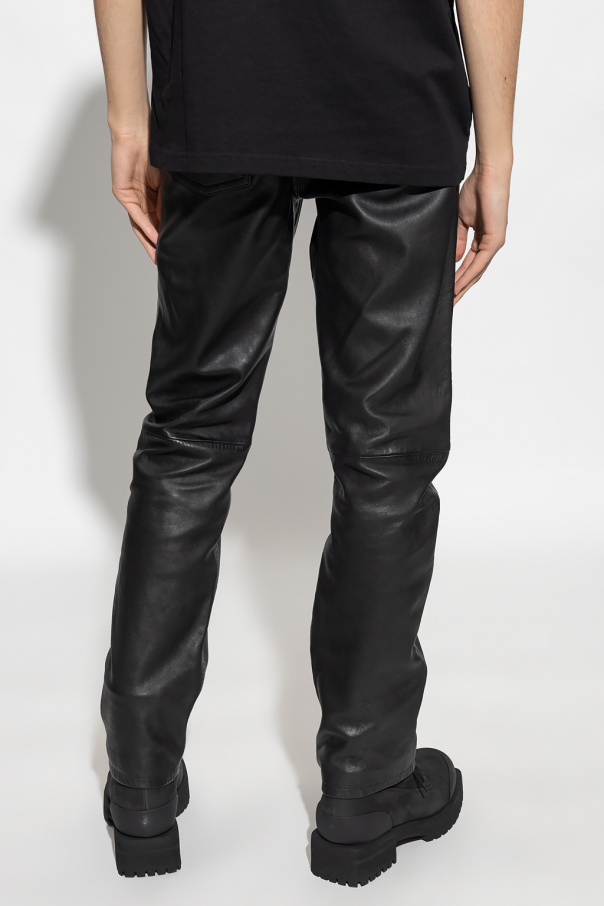 METAL' leather trousers Diesel - Z Zegna high-rise jeans 